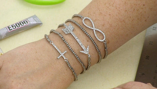 Instructions for Making the Stacked Infinity, Cross, Arrow Bracelet Kit