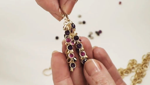 How to Use Circle Charm Chain and Crystal Clay to Make Earrings