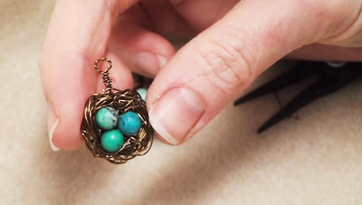 How to Make a Wire Bird Nest Pendant