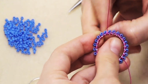 How To Wire Wrap Beads Onto A Form
