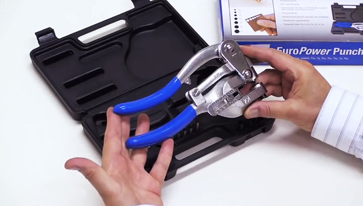 Europower Large Hole Punch Pliers with 7 Popular Sizes