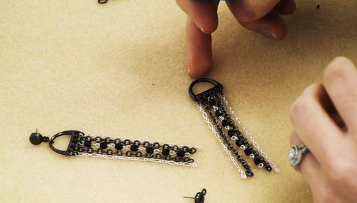 How to Make a Pair of D-Ring and Chain Earrings