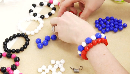 How to Make an Acrylic Bead Stretch Bracelet Set