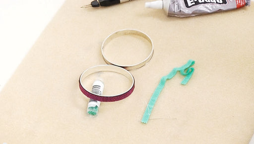 How to Cover a Channel Bangle with Bead Weaving