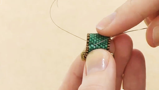 How to Attach a Ribbon Slide End to Peyote Bead Weaving