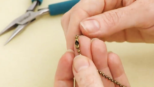 How to Use Fold Over Cord Ends to Finish Ball Chain