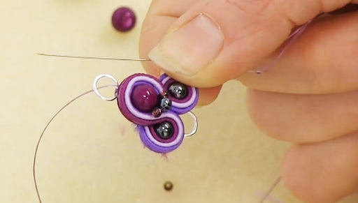 How to do Soutache Bead Embroidery: Part 4 How to Make a Bead Bridge and Attach a Jump Ring