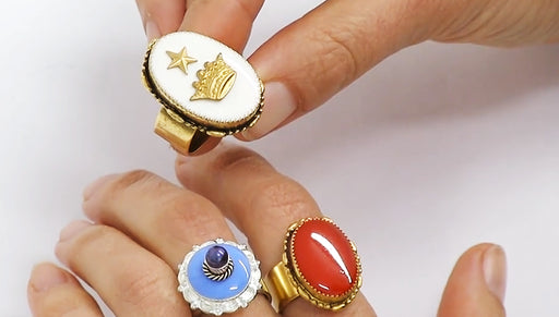 How to Make Colorful Rings with 2-Part Resin and Pigment by Becky Nunn