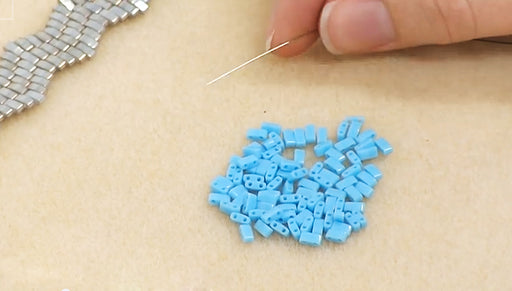 How to do Brick Stitch with Half Tila Beads