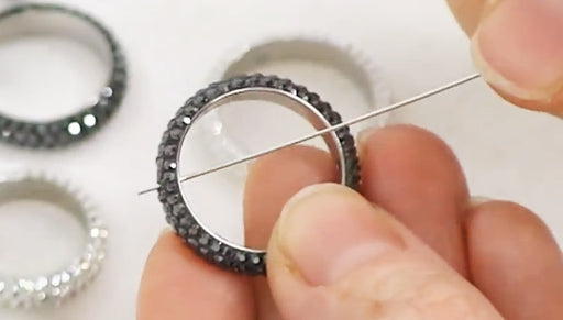 Show & Tell: Austrian Crystal 2-Hole Pave Thread Rings