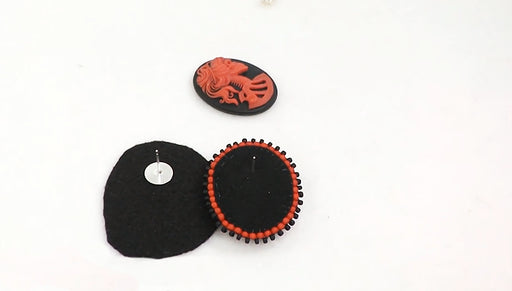 How to Hide an Earring Post in Bead Embroidery