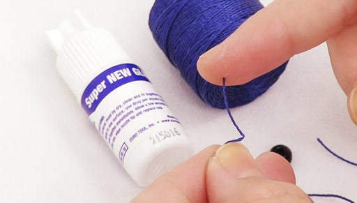 Quick Tip:  Use Super New Glue on Cord to form a Needle for Easy Stringing