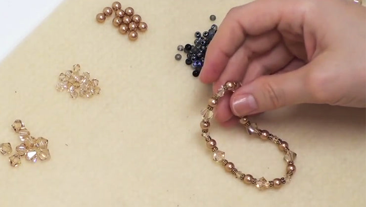 How to Make a Double Strand Stretch Bracelet 