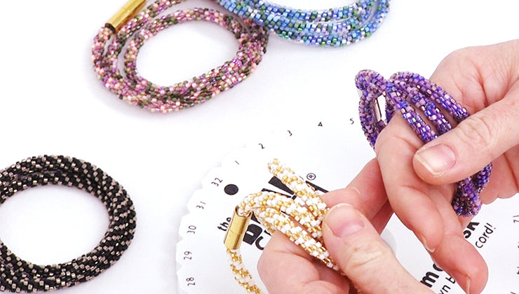 Glass Bead Macrame Bracelet - Happy Hour Projects