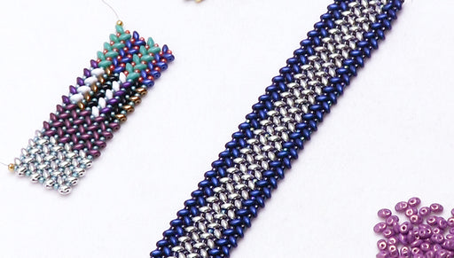 How to Stitch Herringbone with Two Hole Beads