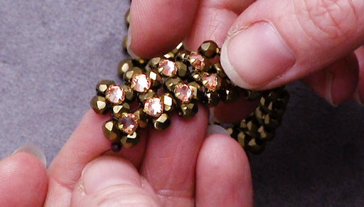 How to Embellish Right Angle Weave with Rose Montee Beads