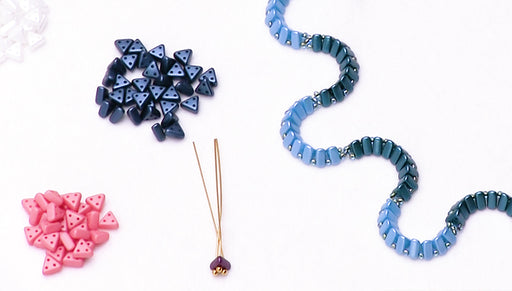 Show and Tell:  Czech Glass Emma 3-Hole Triangle Beads