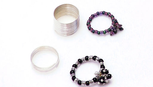 How to Make a Memory Wire Ring With a Beaded Focal Cluster