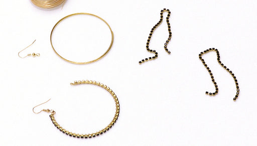 How to Wire Wrap Cup Chain onto Flat Memory Wire to Make a Pair of Earrings