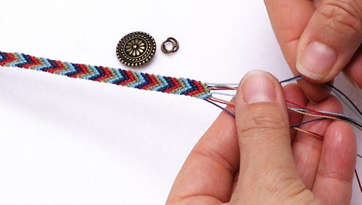 How to Make a Chevron Friendship Bracelet with a Button Clasp