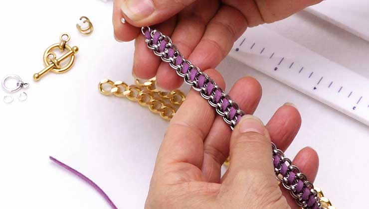 Jewelry DIY: Suede Woven Chain Bracelet DIY Part 2