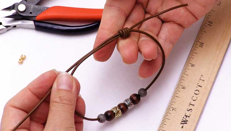 Men's Leather Plaited Bracelet
