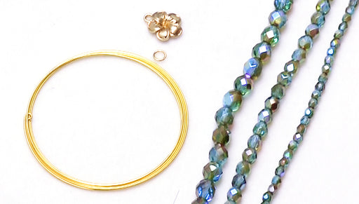 How to Make the Boho Gemstone Memory Wire Bracelet Kits by Beadaholique 