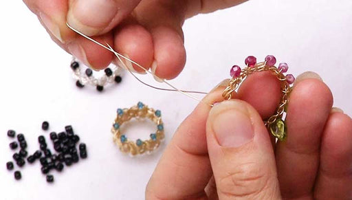 How to Add Beads to a Wire Woven Ring