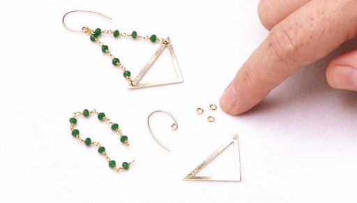 How to Make Geometric Earrings using Gemstone Chain