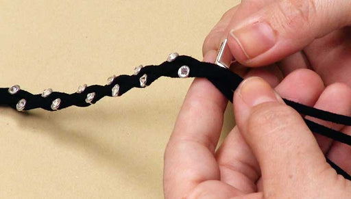 How to Make a Braided Bracelet with Ultra Suede and Austrian Crystaletts