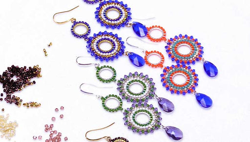 How to Make the Beaded Austrian Crystal Statement Earrings Kit by Beadaholique
