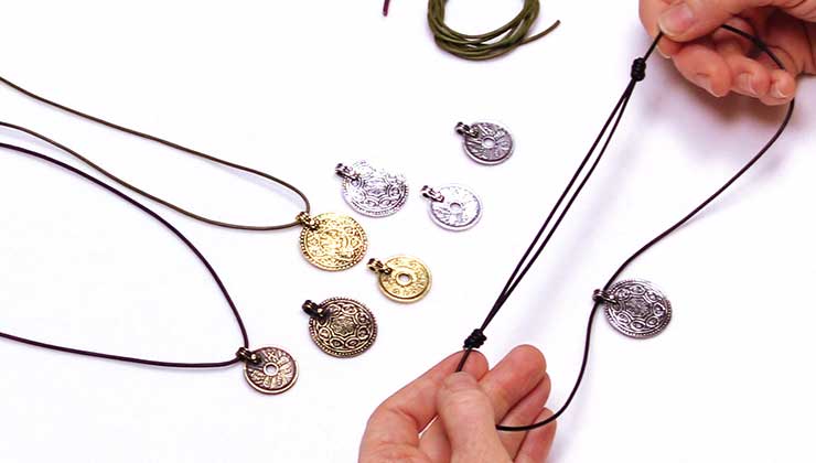 How to Make a Unisex Leather Cord Necklace with Slide Knots