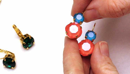 How to Make Earrings with Gita Settings for Austrian Crystals