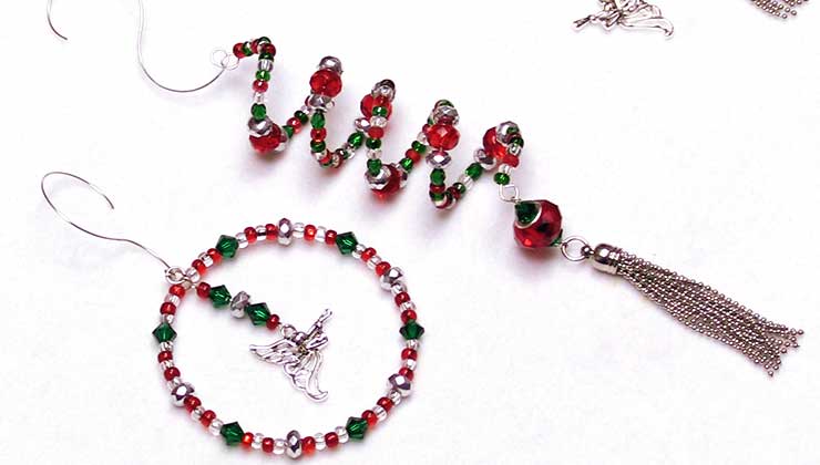 How to Make a Set of Four Memory Wire Christmas Ornaments — Beadaholique