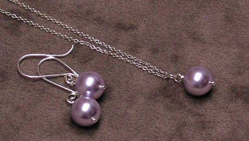 Quick, Easy & Elegant Wedding Jewelry: Bridesmaids Earring and Necklace Set with Austrian Crystal Pearls