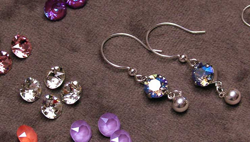 Quick, Easy & Elegant Wedding Jewelry: Sterling Silver Drop Earrings Featuring Austrian Crystals
