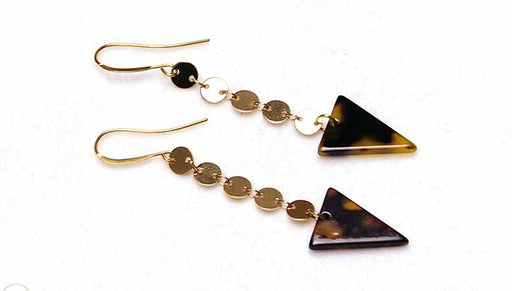 Quick & Easy DIY Jewelry: Triangle Tortoise Shell Acetate Earrings