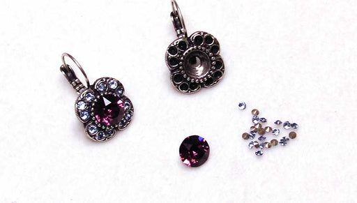 How to Make the Bejeweled Clover Earrings with Gita Settings for Austrian Crystals