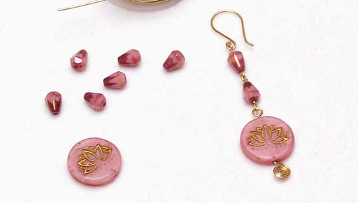 How to Make Earrings with Fancy Wire Wrapped Headpins and Czech Glass Beads from Raven's Journey