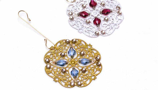 How to Make a Baroque Filigree Ornament with Austrian Crystals