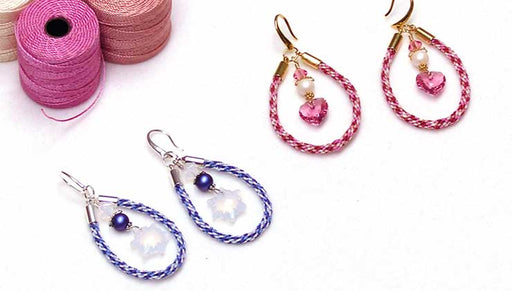 How to Make a Pair of Kumihimo Loop Earrings
