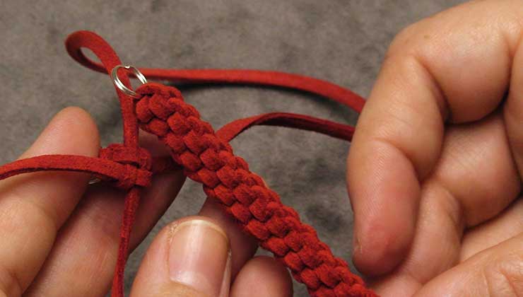 Box Braid Keychain Tutorial How to Make a Box Knot Keychain with Ultra Suede Cord — Beadaholique
