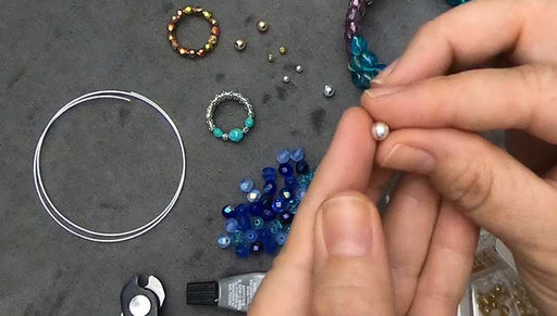 Candy Bead & Memory Wire Cuff Bracelet Tutorial - Craftaholique