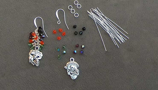 How to Make the Dia de los Muertos Earrings featuring Austrian Crystals