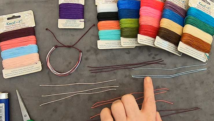 Waxed Thread Bracelet TUTORIAL, DIY for beginners