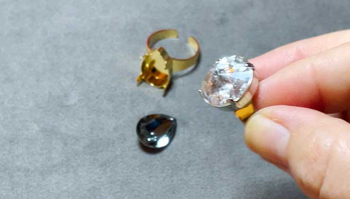 How to Make Cocktail Rings featuring Austrian Crystals and Gita Jewelry Settings