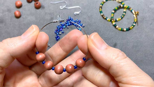 How to Add Beads to an Open Wire Frame Beadable Hoop