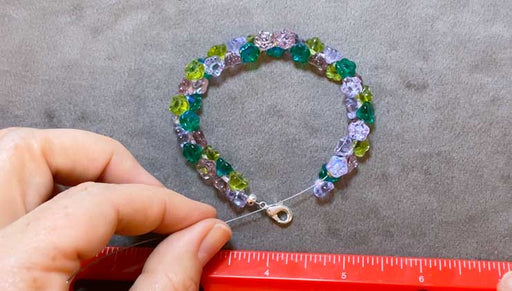 How to Make a Strung Bracelet with Czech Glass Flower Beads