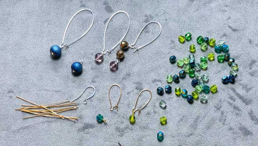 How to Make Endlessly Interchangeable Earrings using Kidney Earring Hooks
