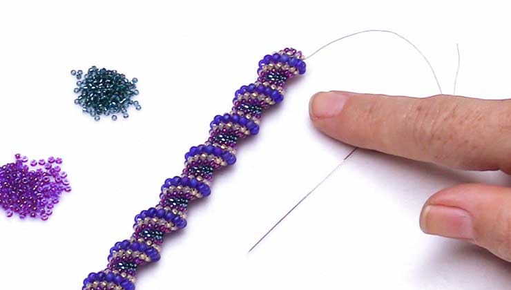 Jewelry Tutorial - Adding Ribbon Tie to Beaded Necklace - Stones & Findings